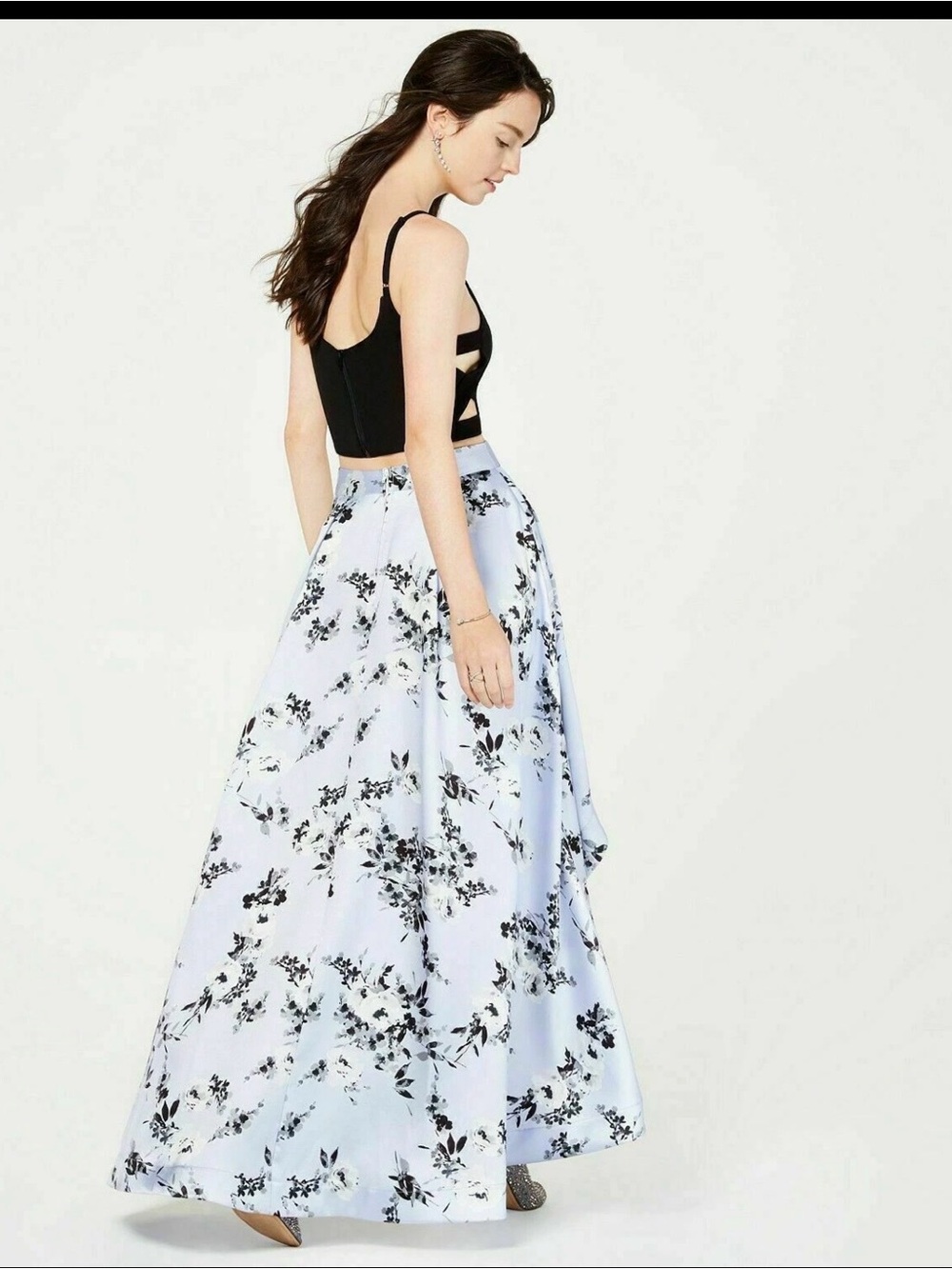 Speechless 2 piece outfit a line skirt with top floral size 5